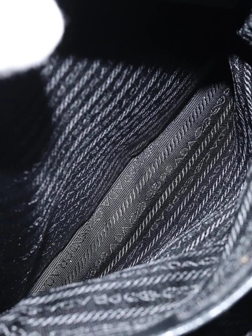 PRADA Shoulder Bag Nylon Black Silver - Picture 13 of 16